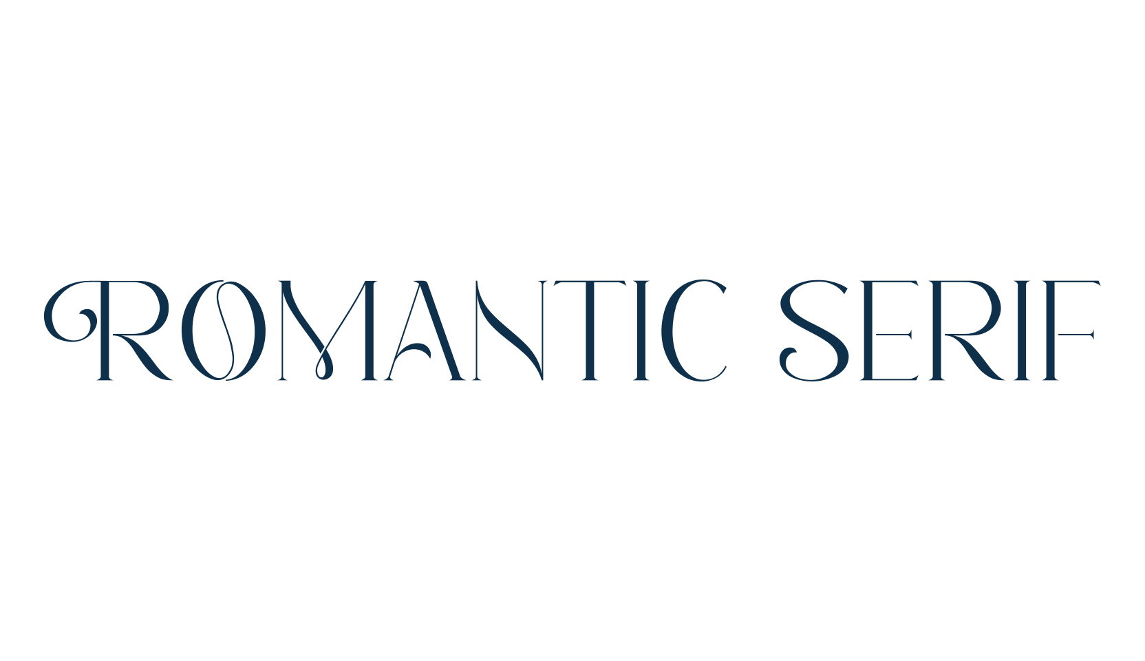 Romantic Serif, fancy retro decorative font preview