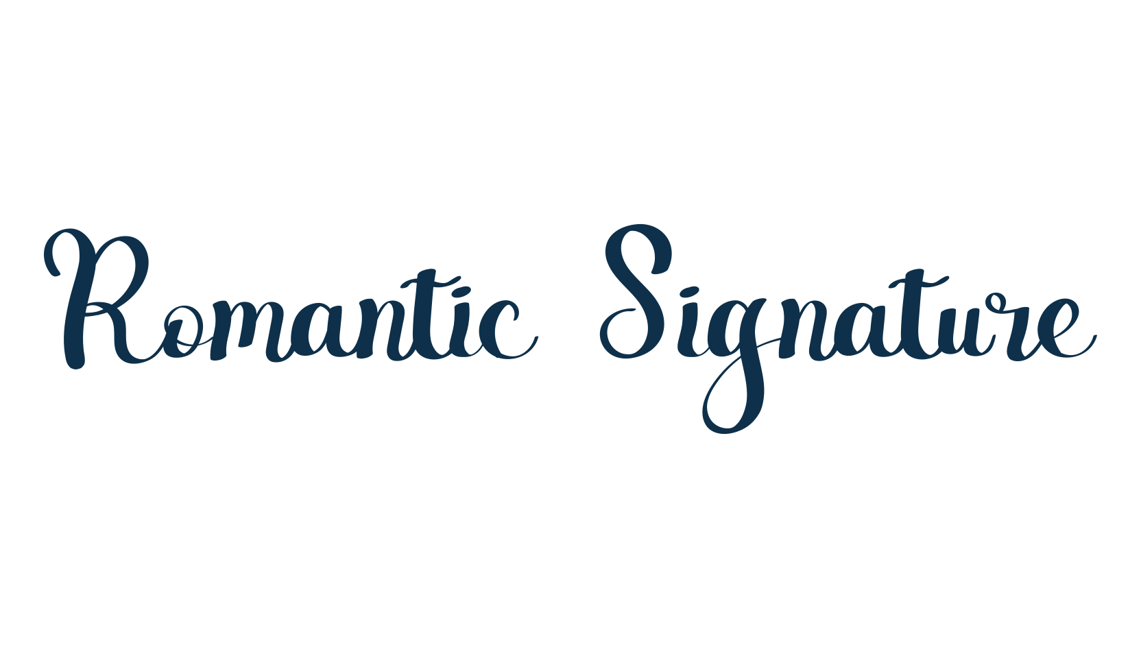 Romantic Signature (romantic-signature), fancy decorative font preview