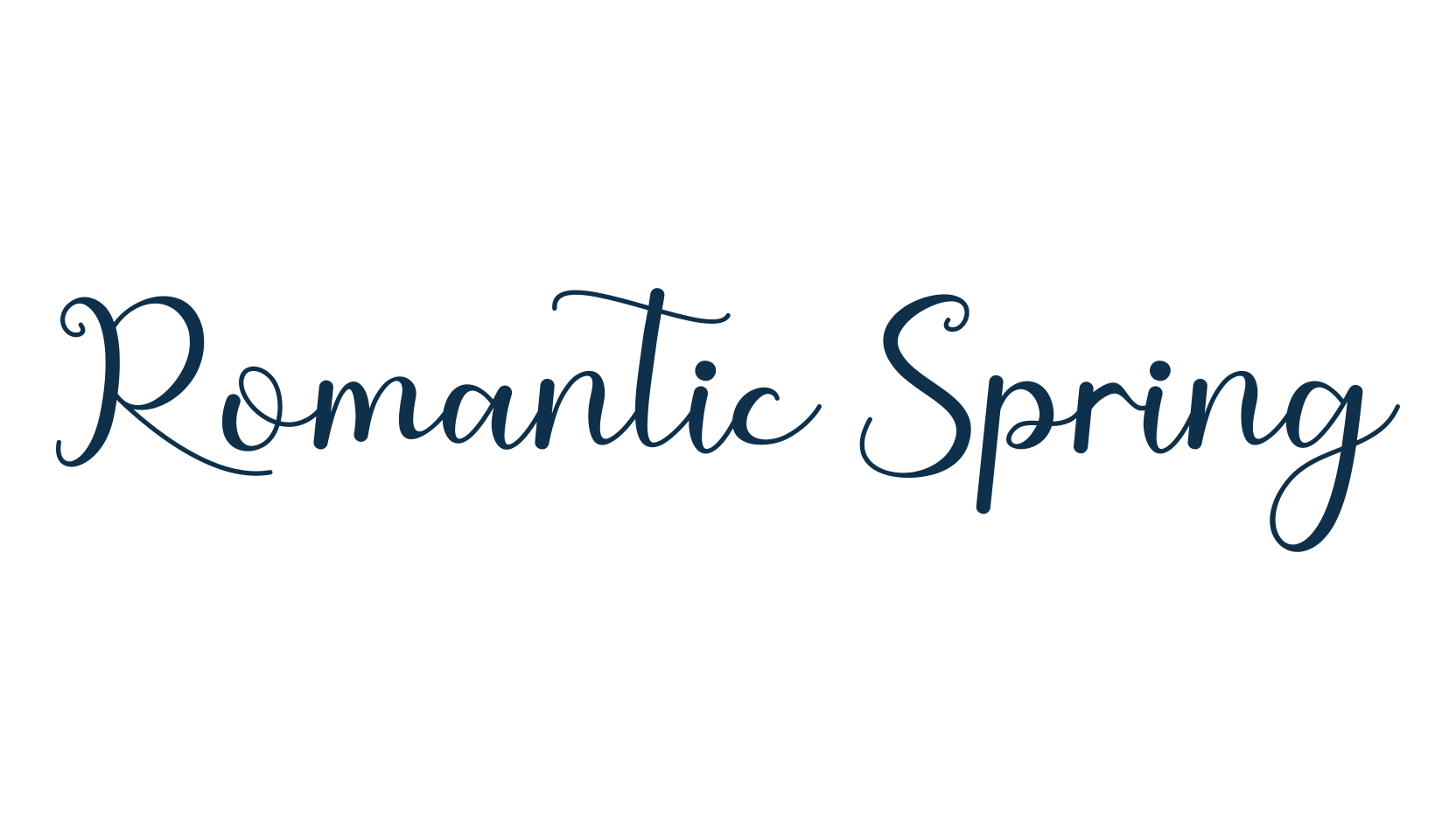 Romantic Spring, script calligraphy fancy decorative font preview