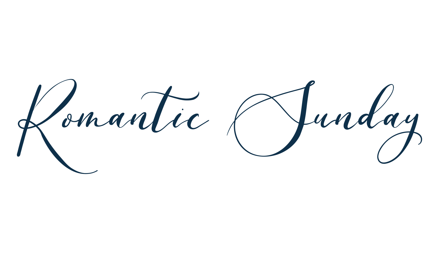 Romantic Sunday, calligraphy font preview