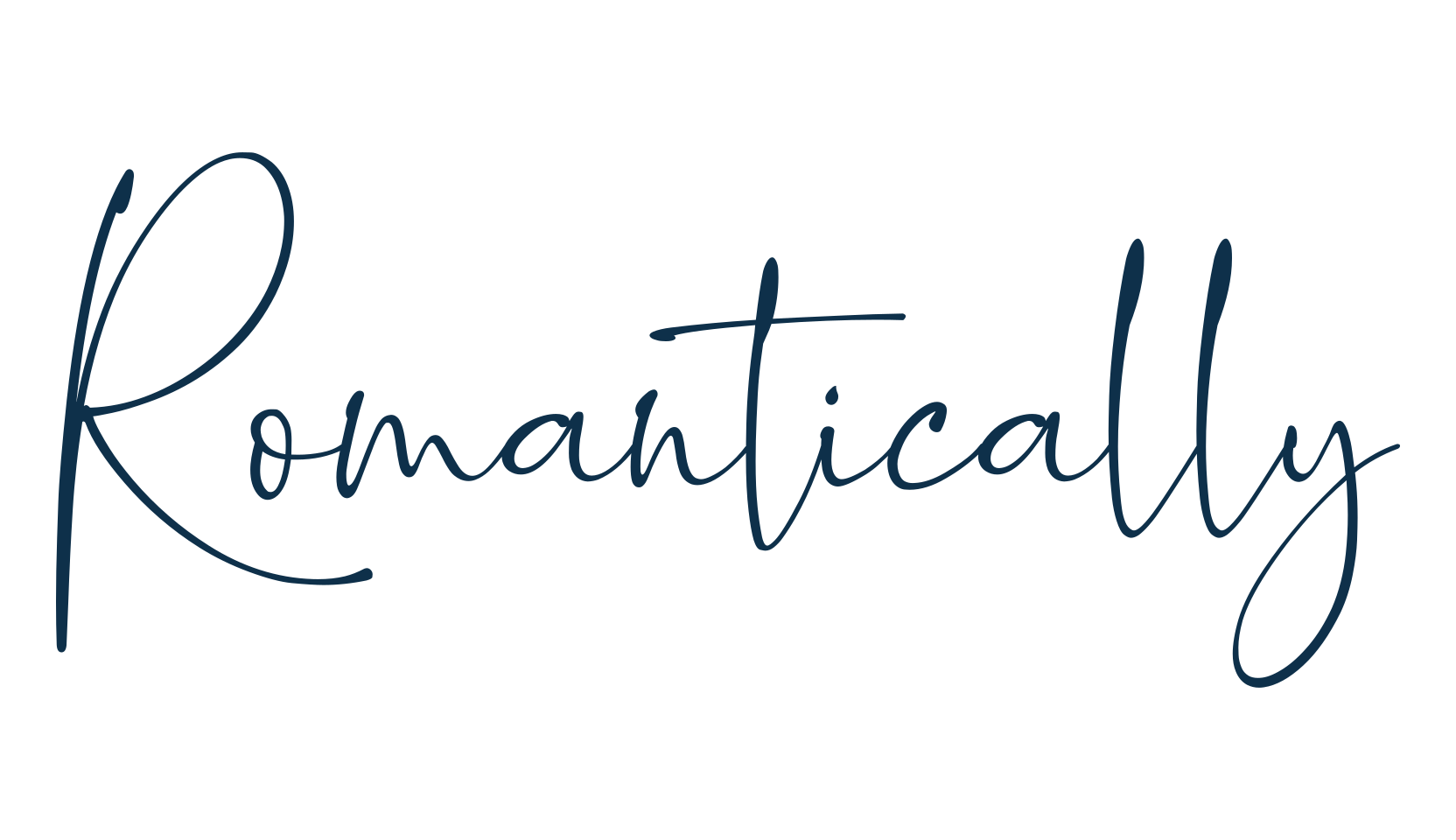 Romantically, handwriting font preview
