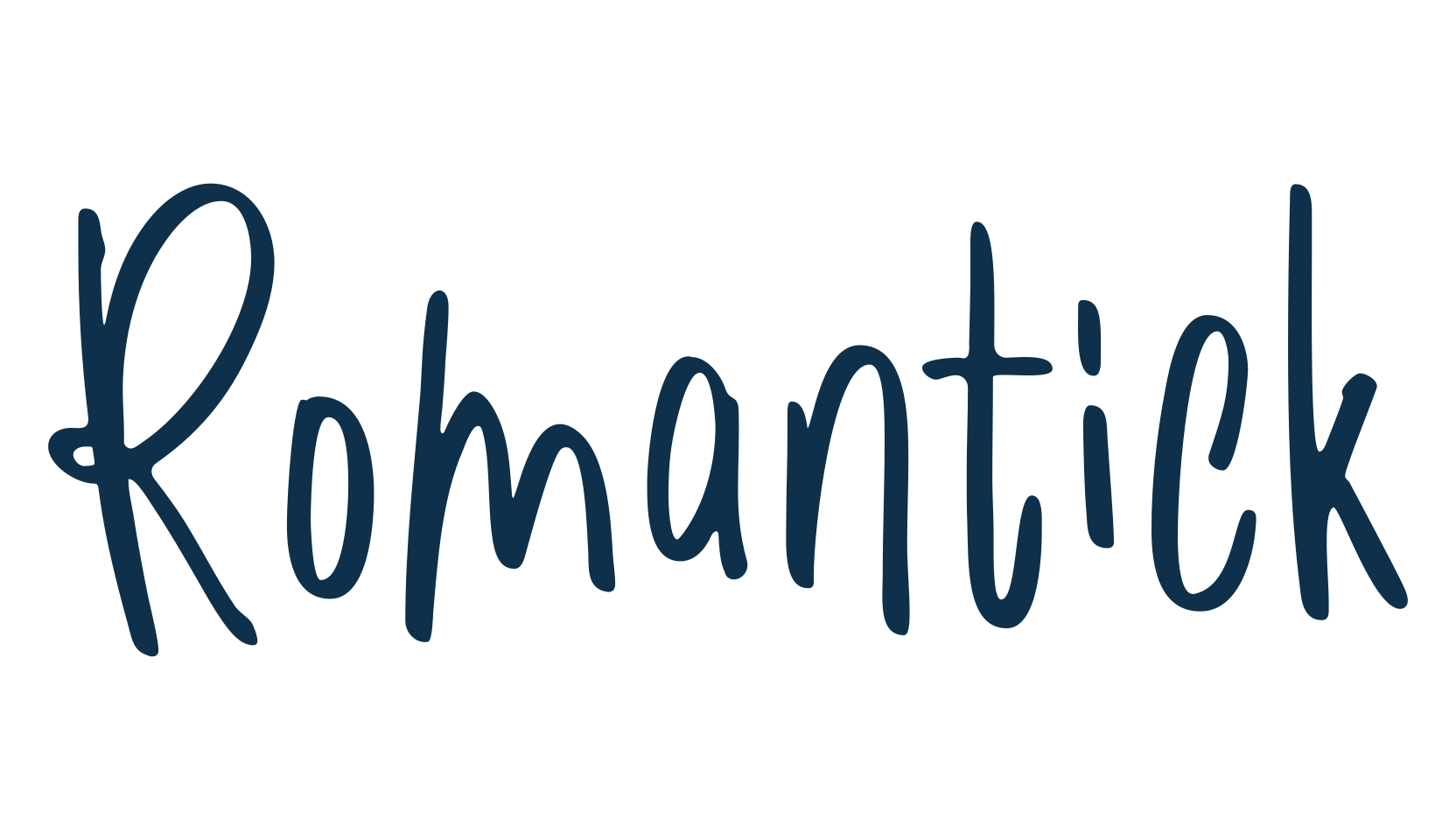 Romantick, handwriting font preview