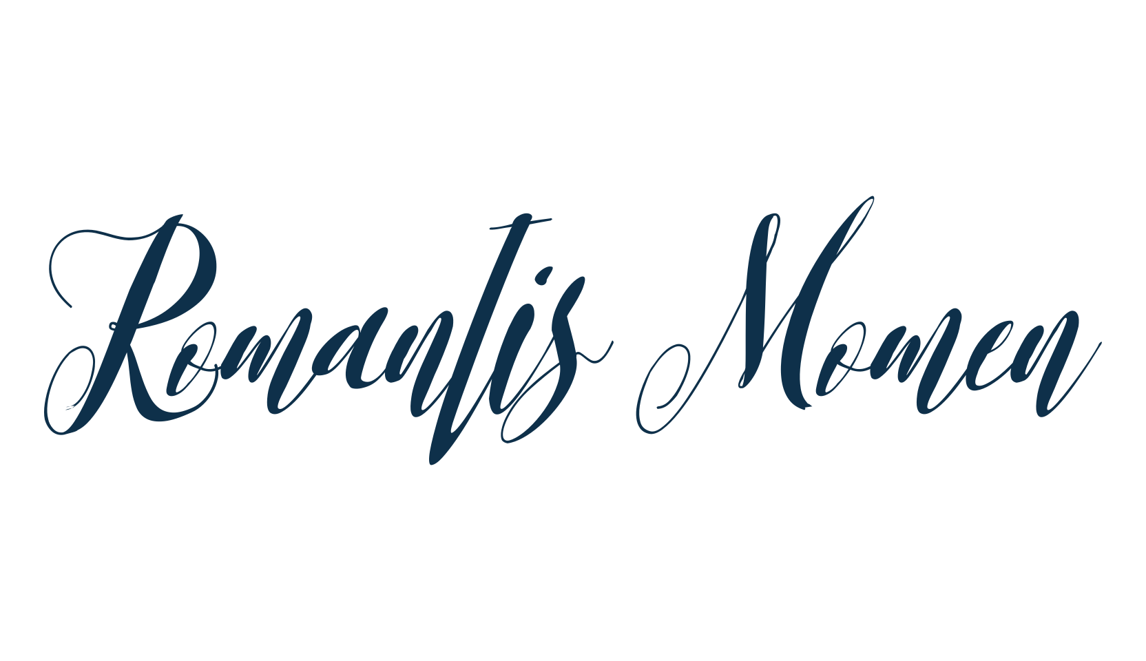 Romantis Momen, calligraphy font preview