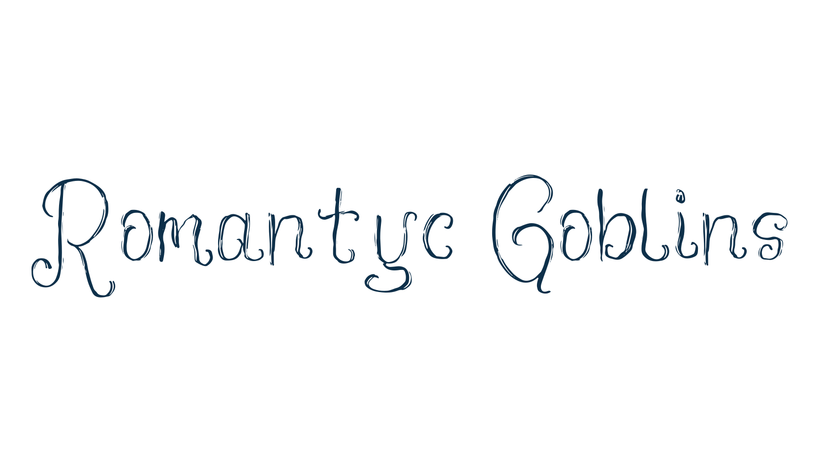 Romantyc Goblins, fancy decorative font preview