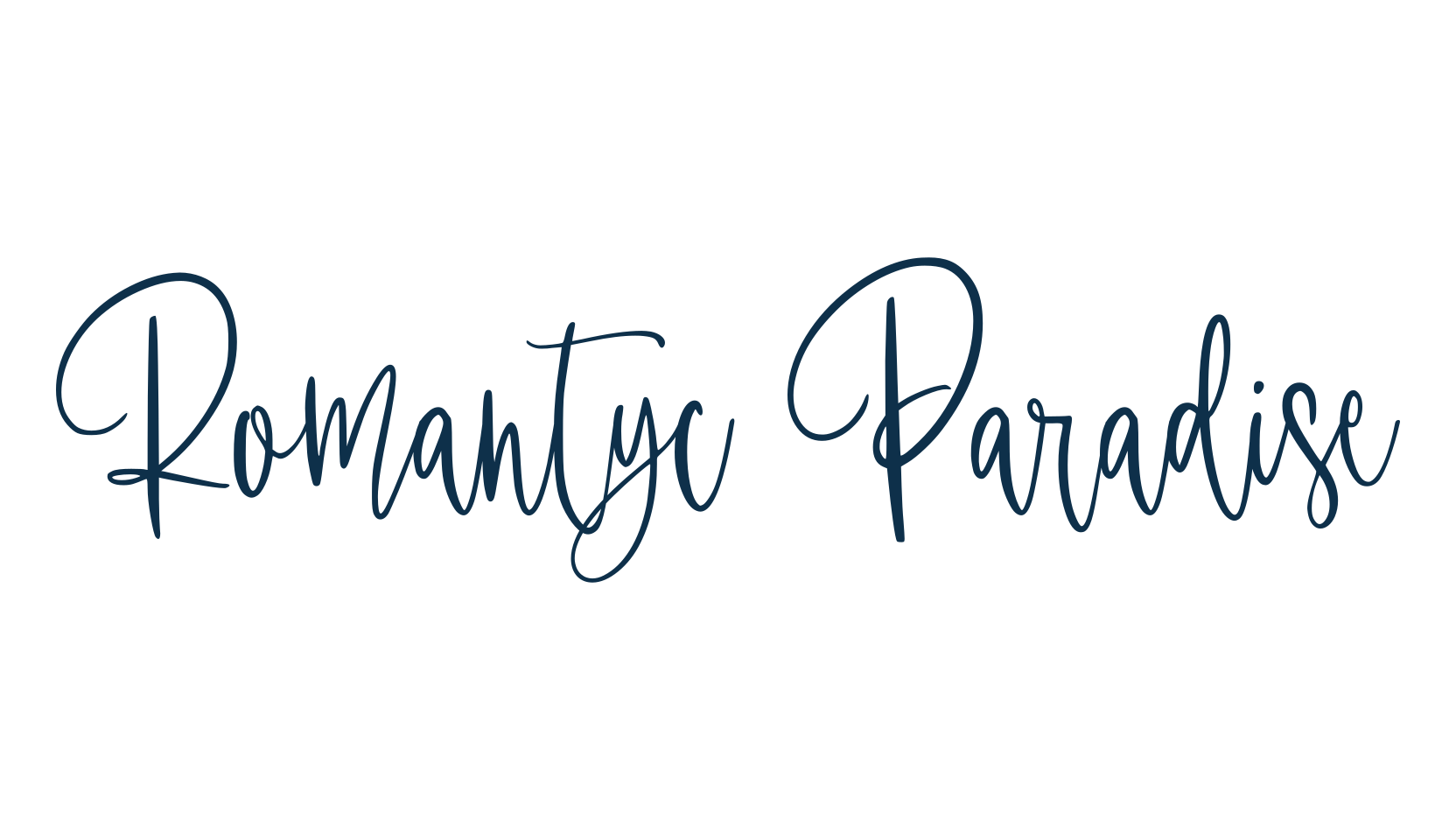 Romantyc Paradise, script handwritten fancy decorative calligraphy font preview