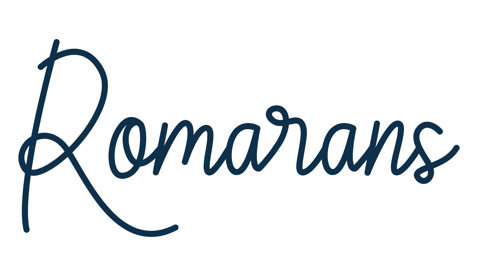 Romarans, handwriting font preview