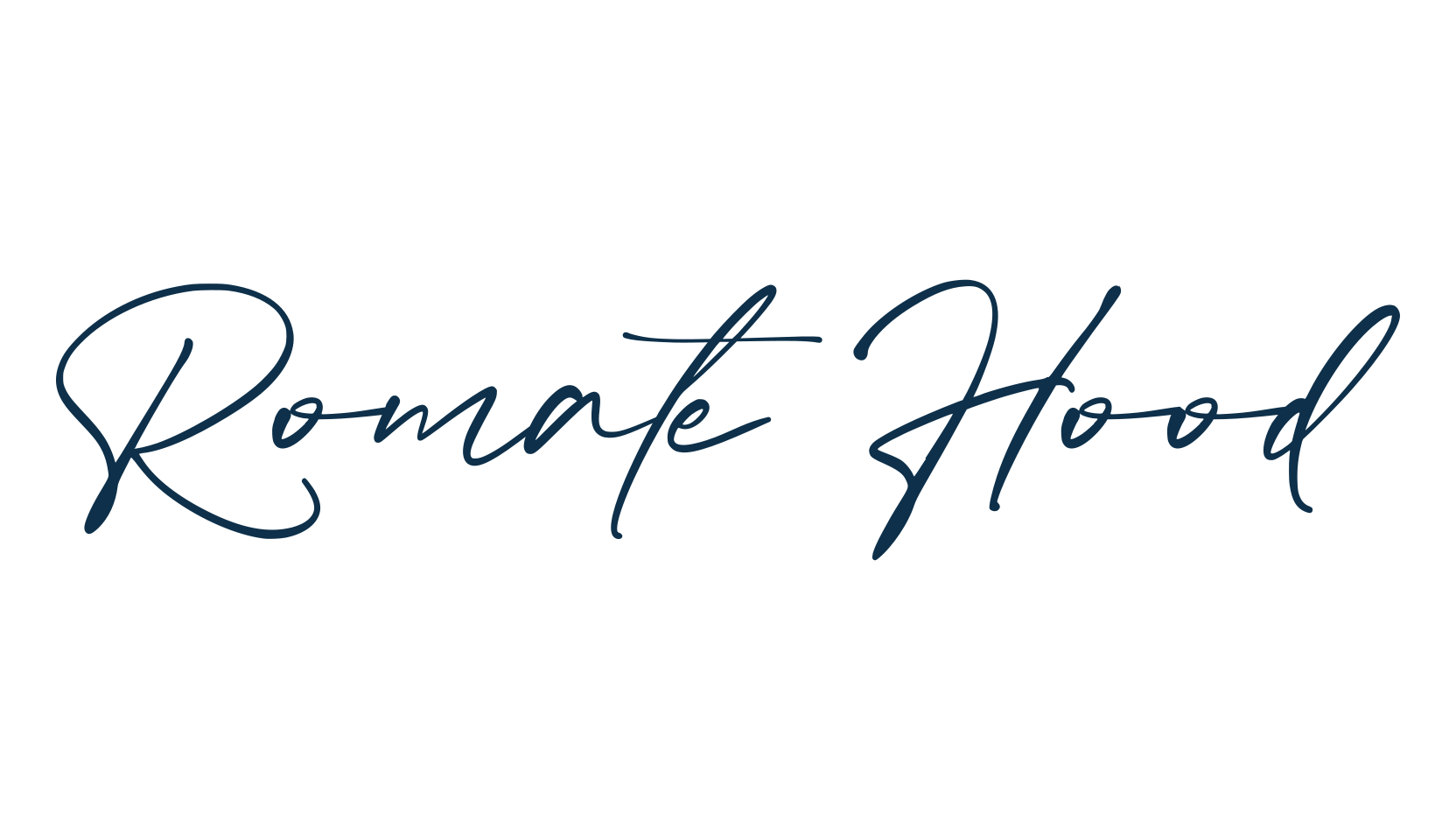 Romate Hood, script handwritten fancy decorative calligraphy font preview