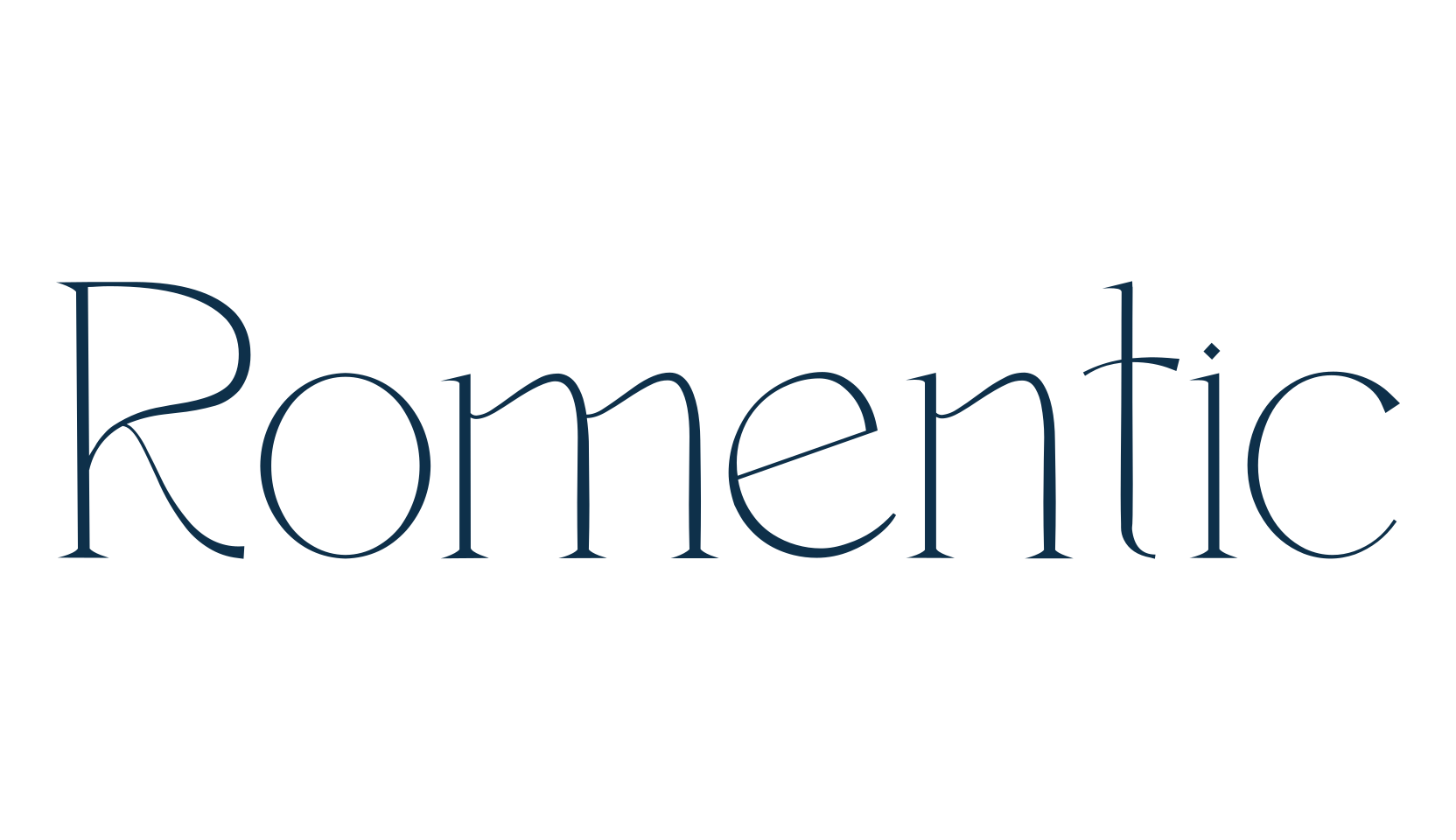 Romentic, basic serif font preview