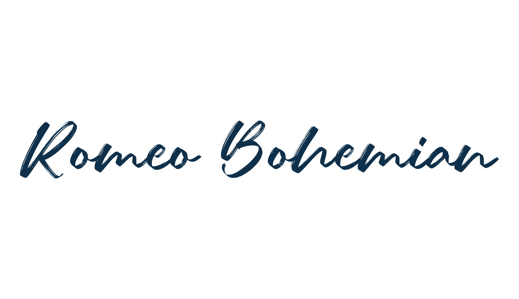 Romeo Bohemian, brush font preview