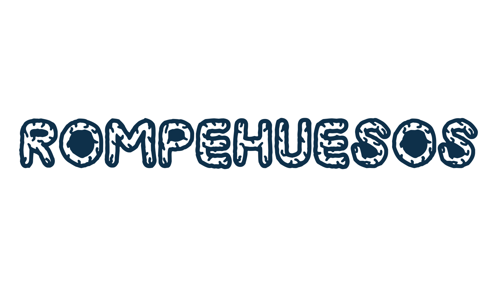 Rompehuesos, fancy cartoon decorative font preview