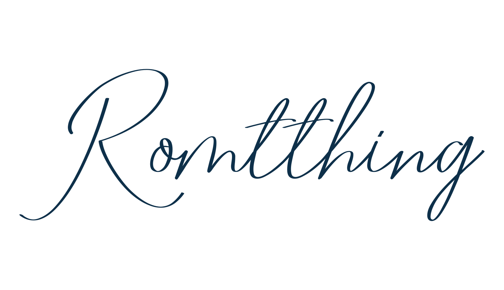 Romtthing, script handwritten fancy decorative calligraphy font preview