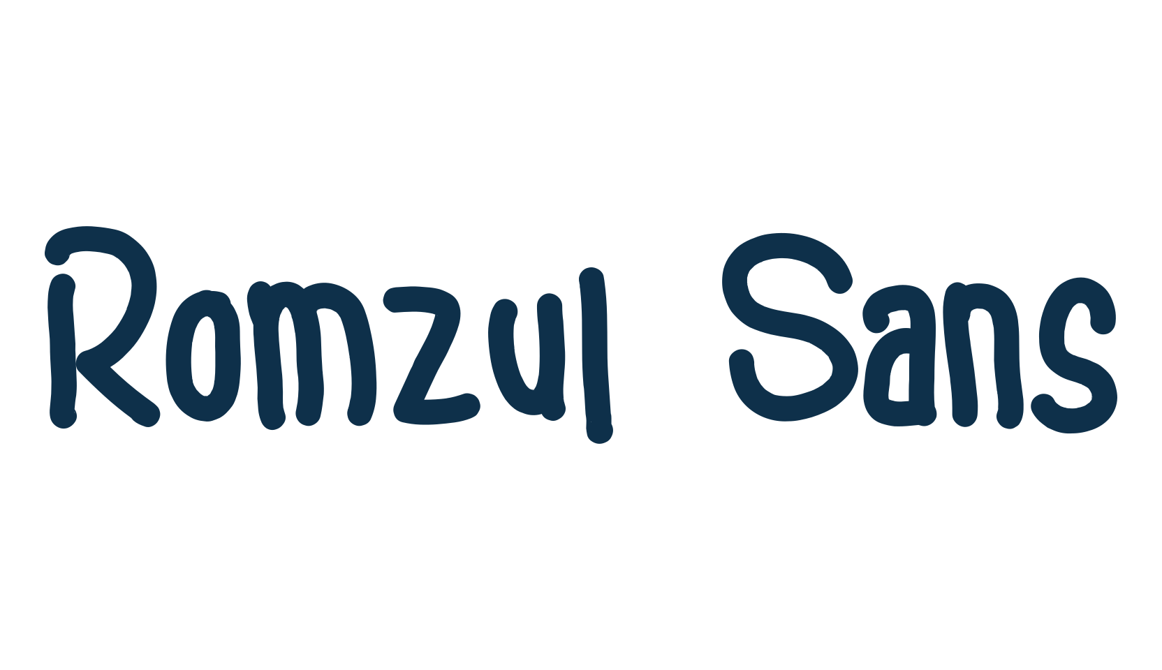 Romzul Sans, handwriting font preview