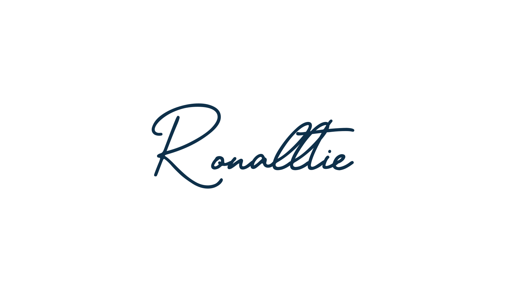 Ronalltie, handwriting font preview