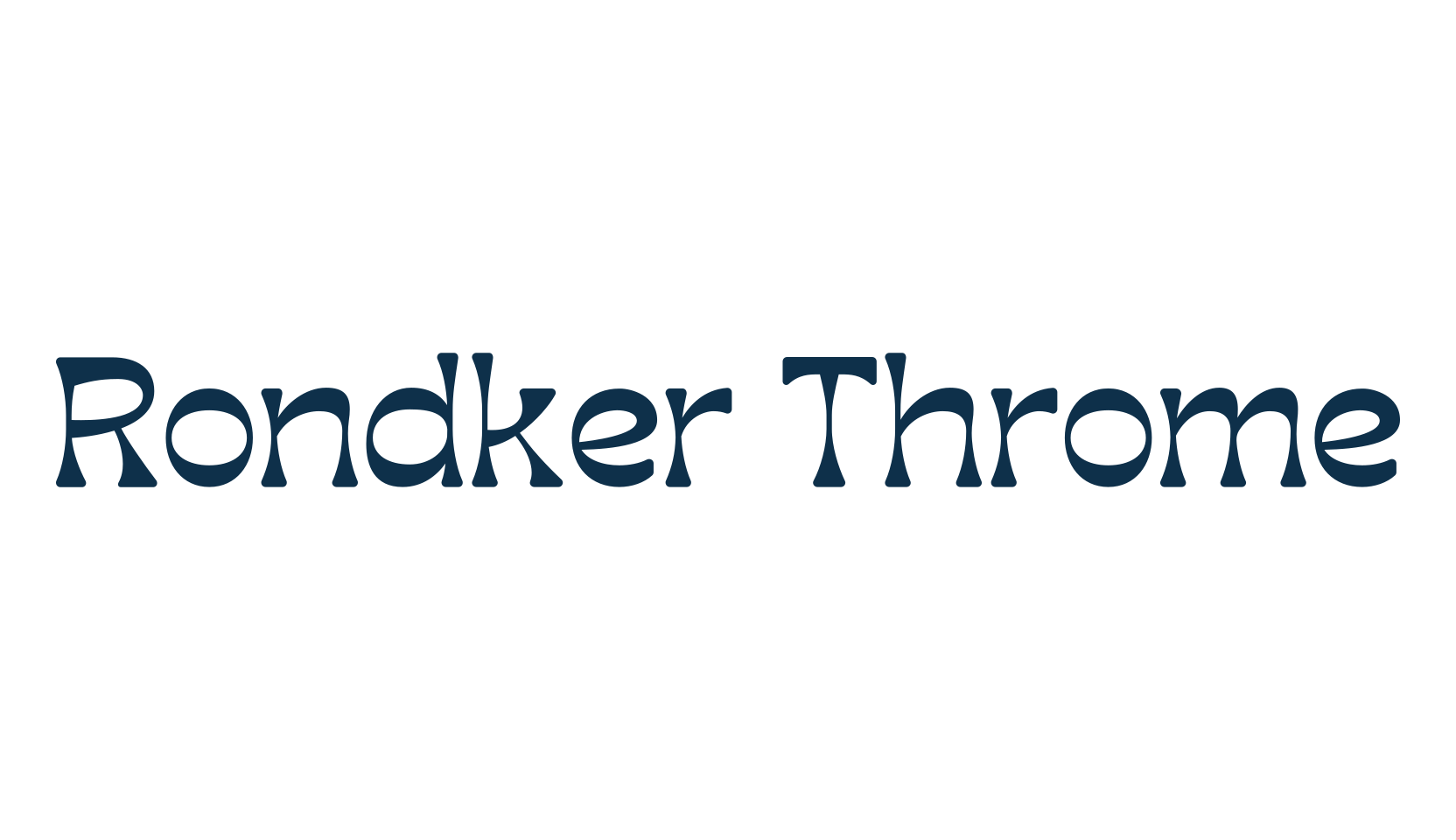 Rondker Throme, fancy retro decorative font preview