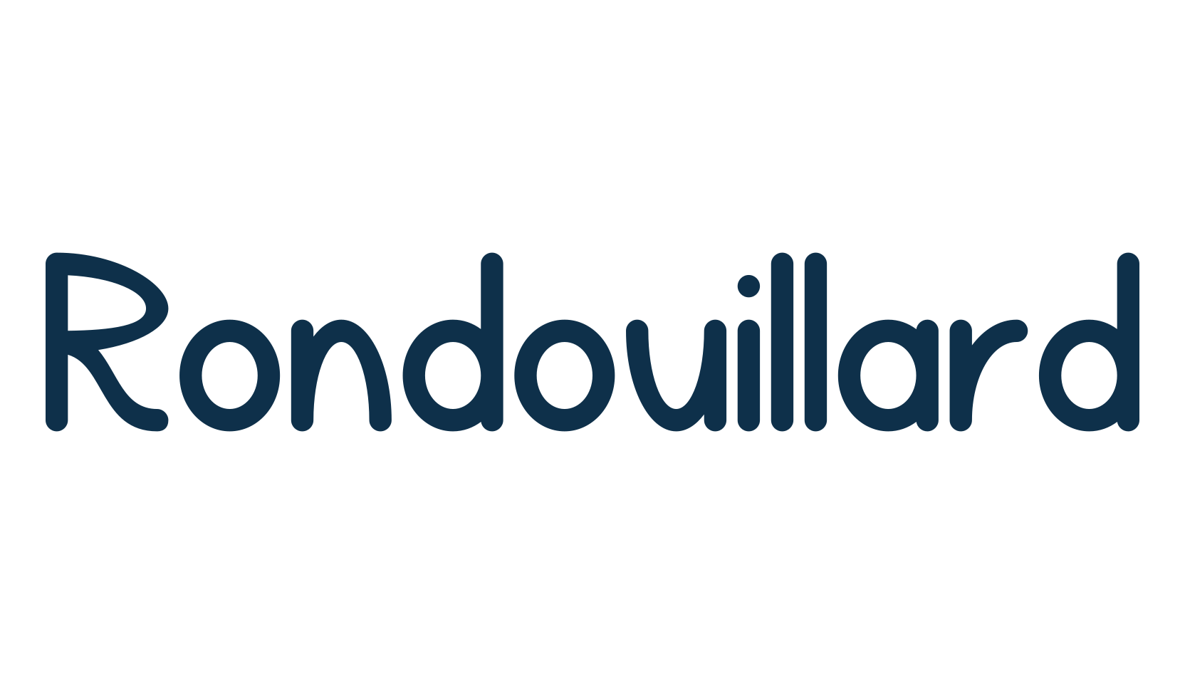 Rondouillard, fancy cartoon decorative comic font preview