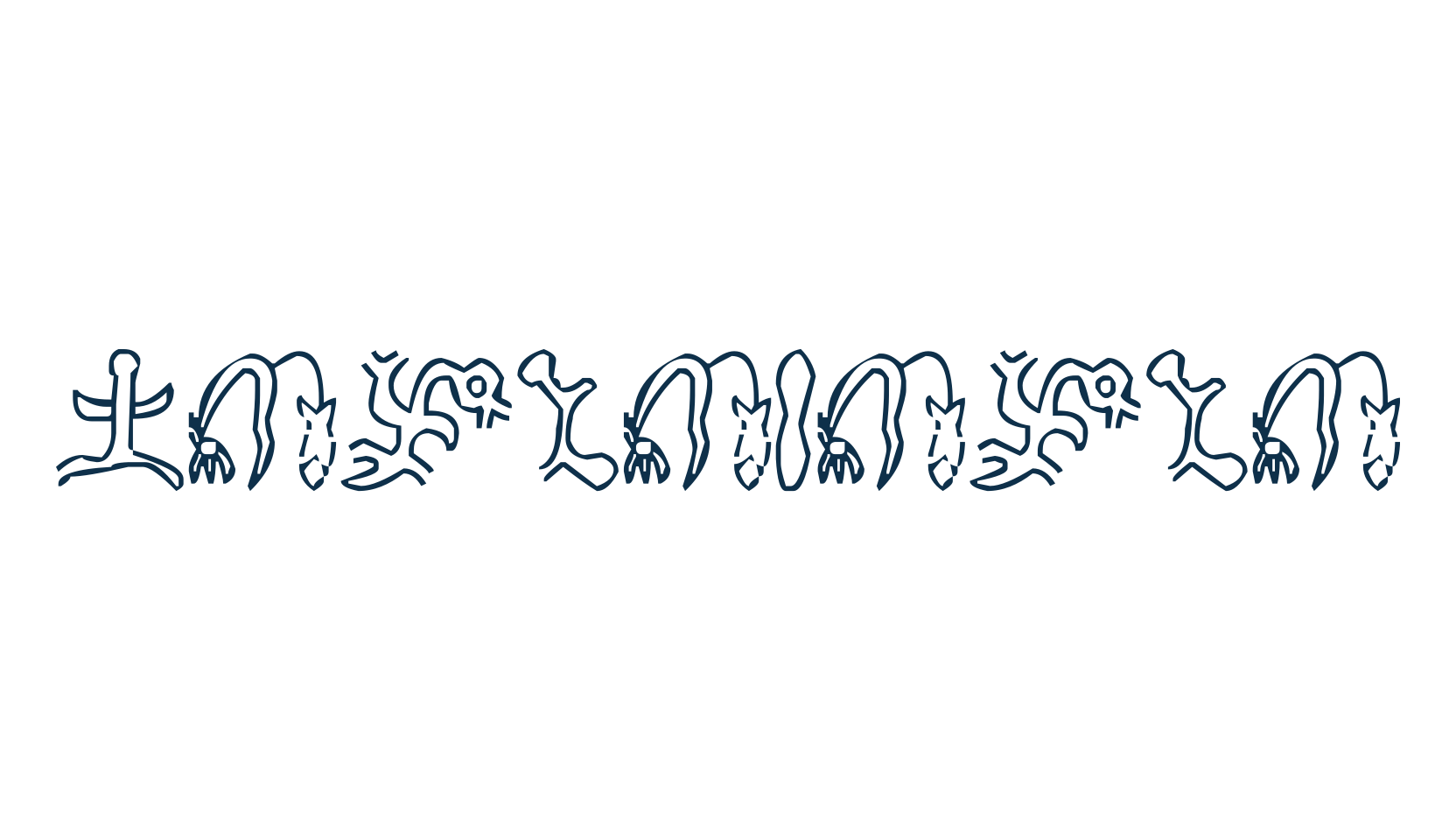Rongorongo, fancy decorative font preview