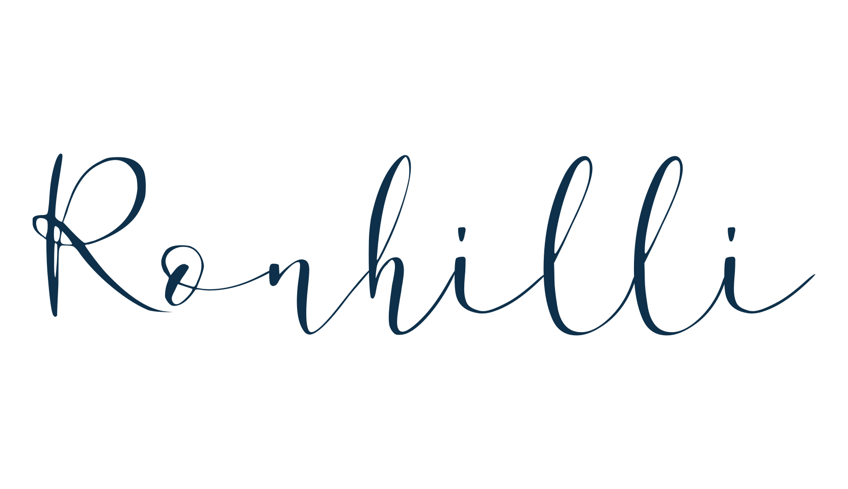 Ronhilli, calligraphy font preview