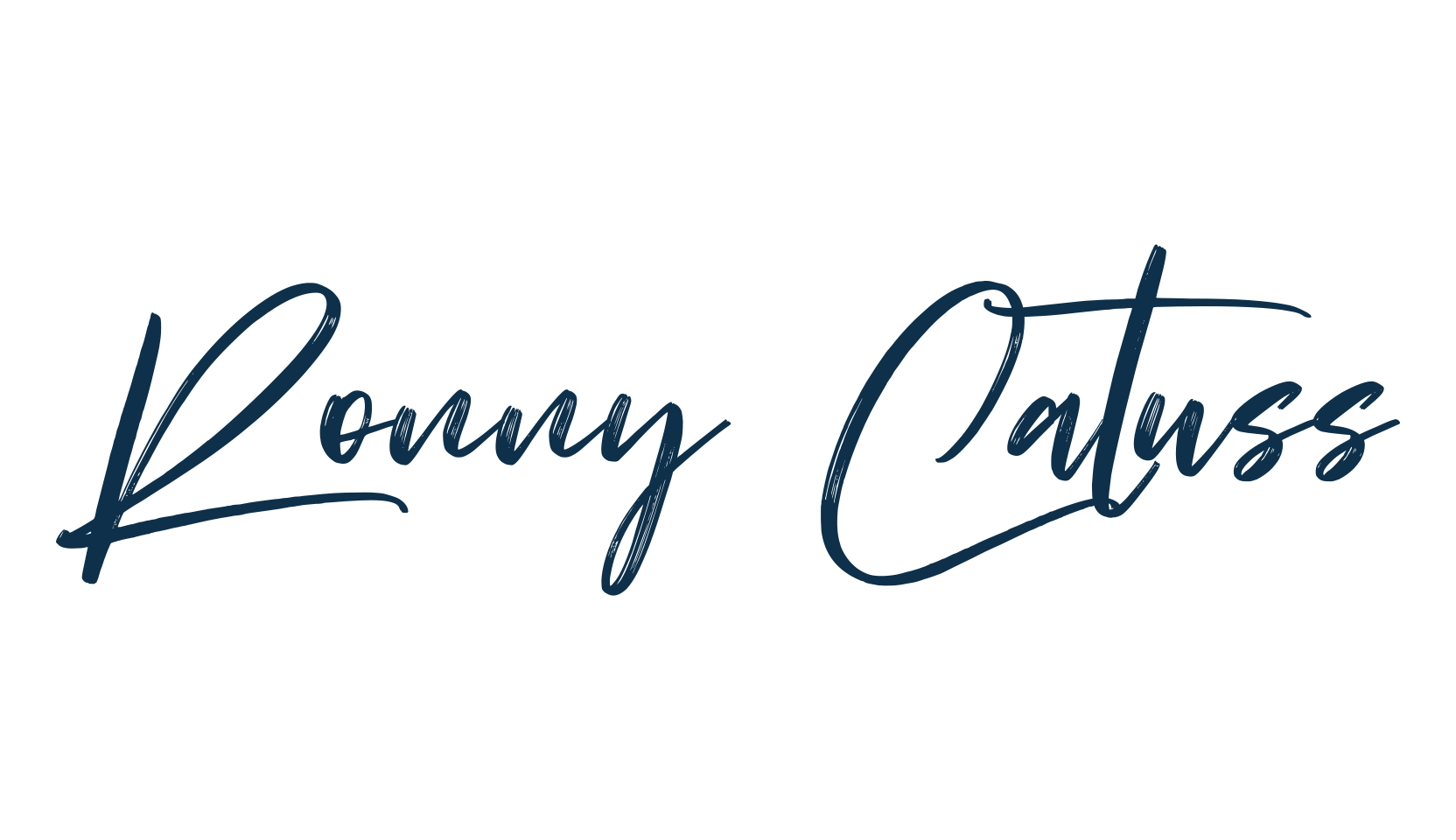Ronny Catuss, script brush fancy decorative calligraphy font preview