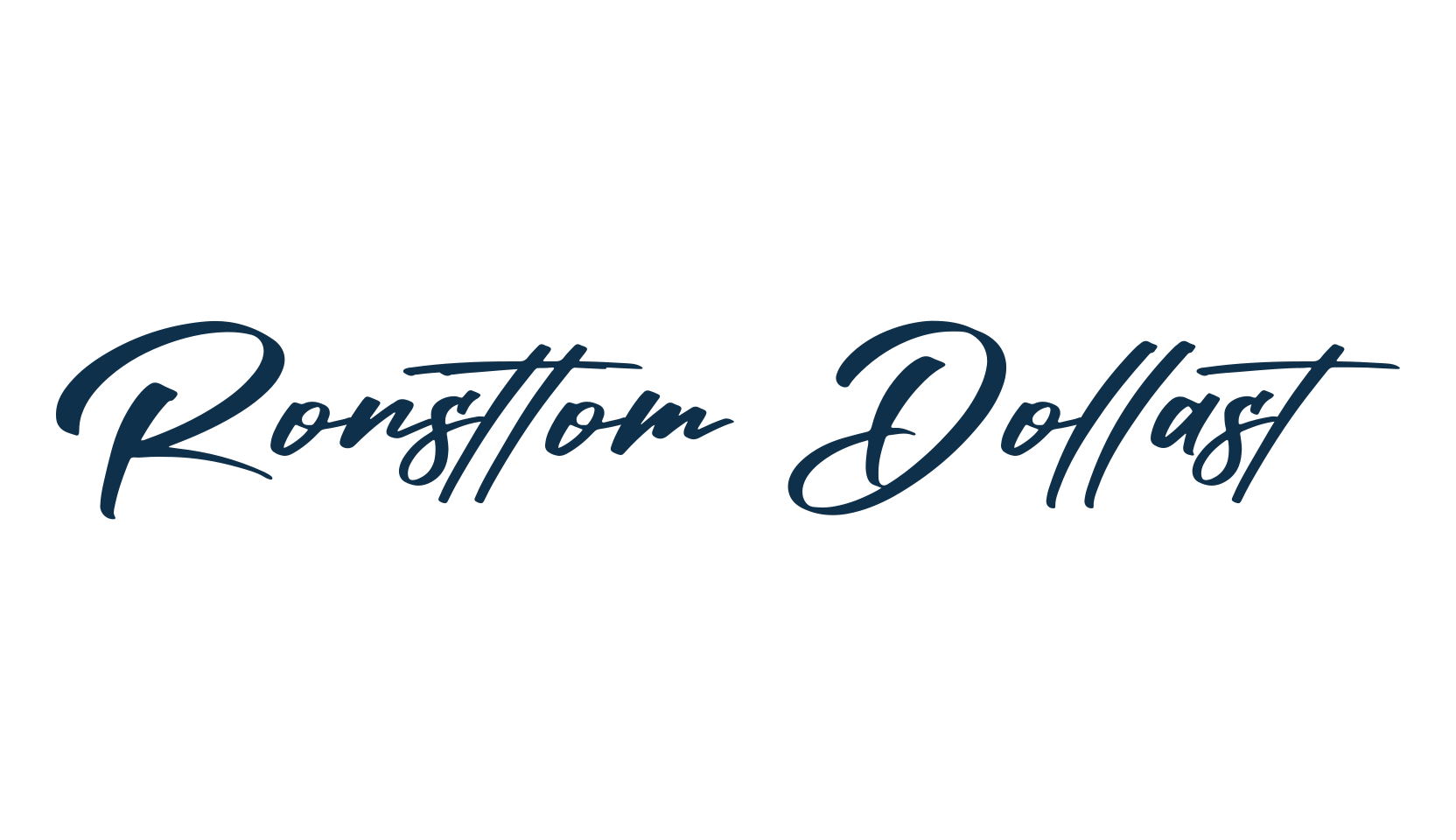Ronsttom Dollast, script handwritten fancy decorative calligraphy font preview