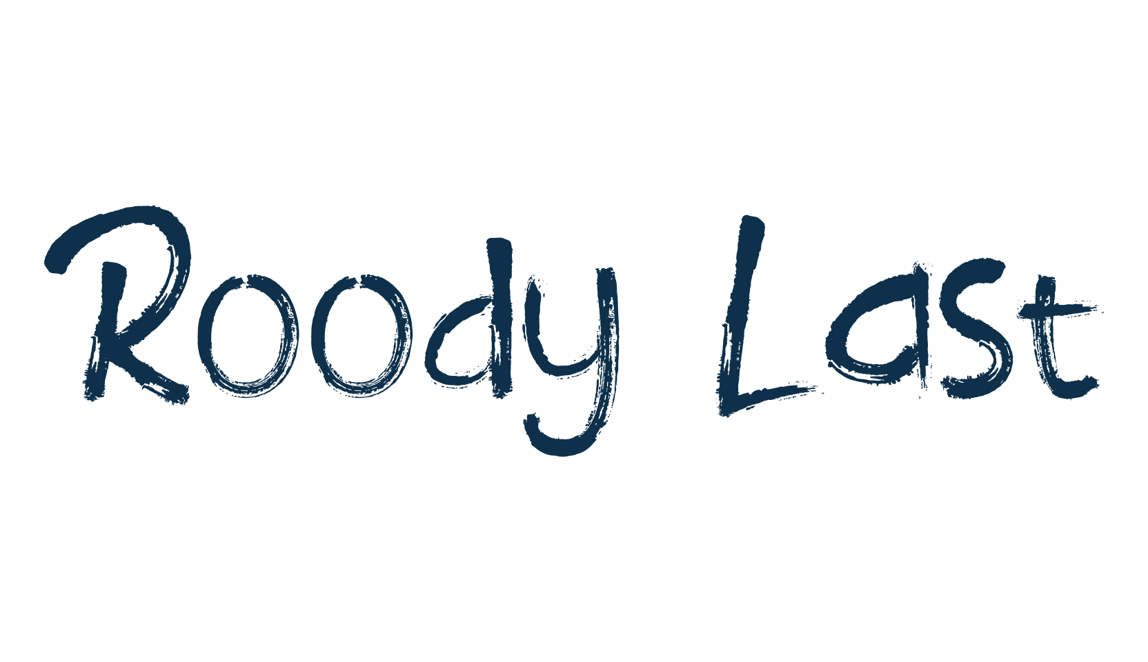 Roody Last, brush font preview