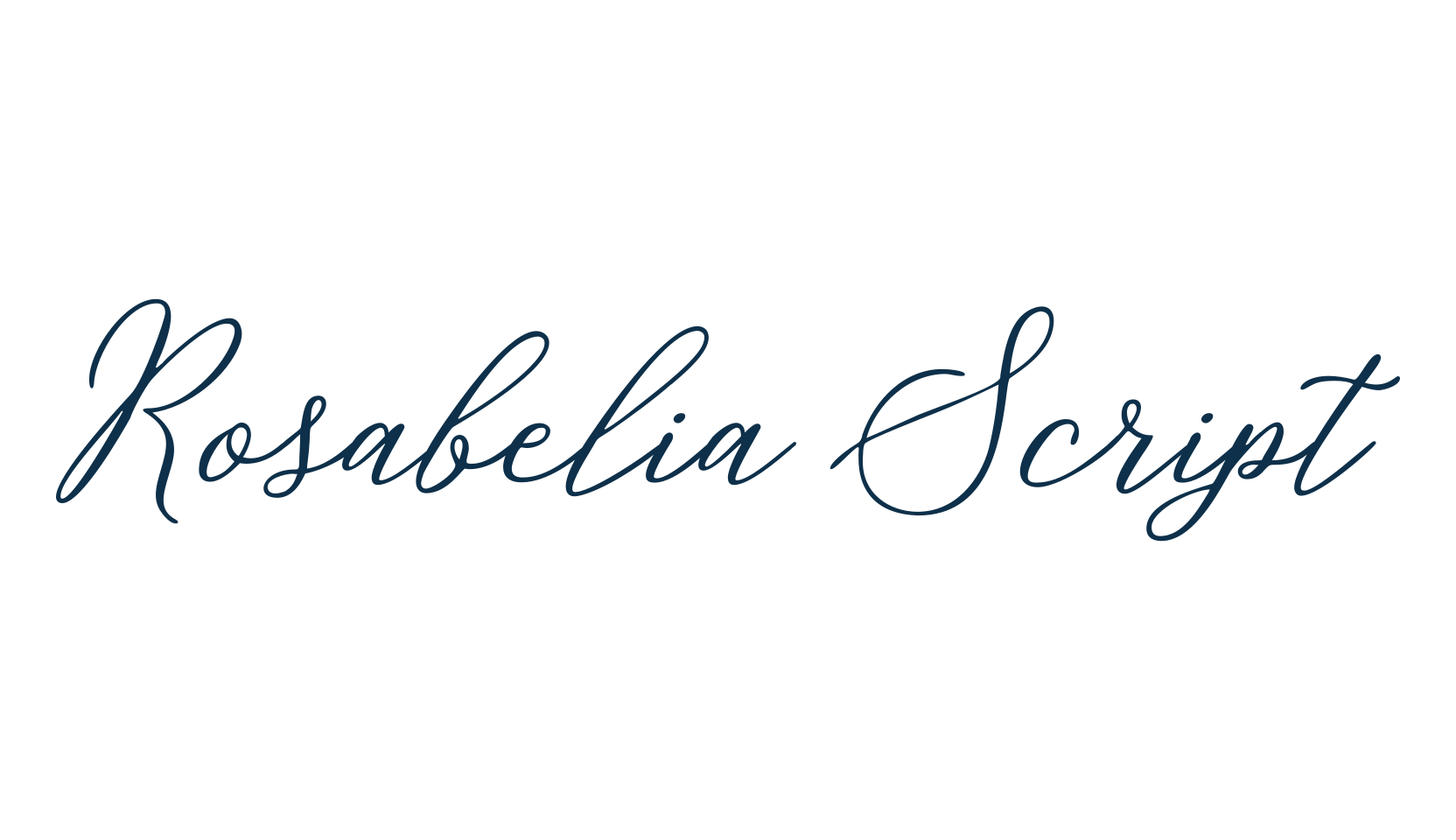Rosabelia Script, script calligraphy fancy decorative font preview