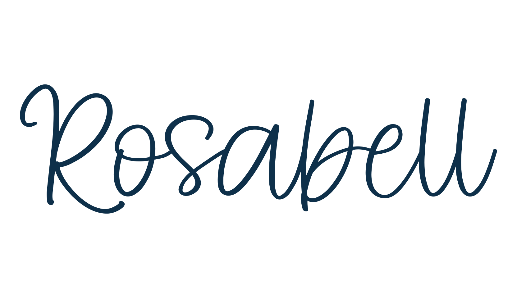 Rosabell, script handwritten fancy decorative calligraphy font preview