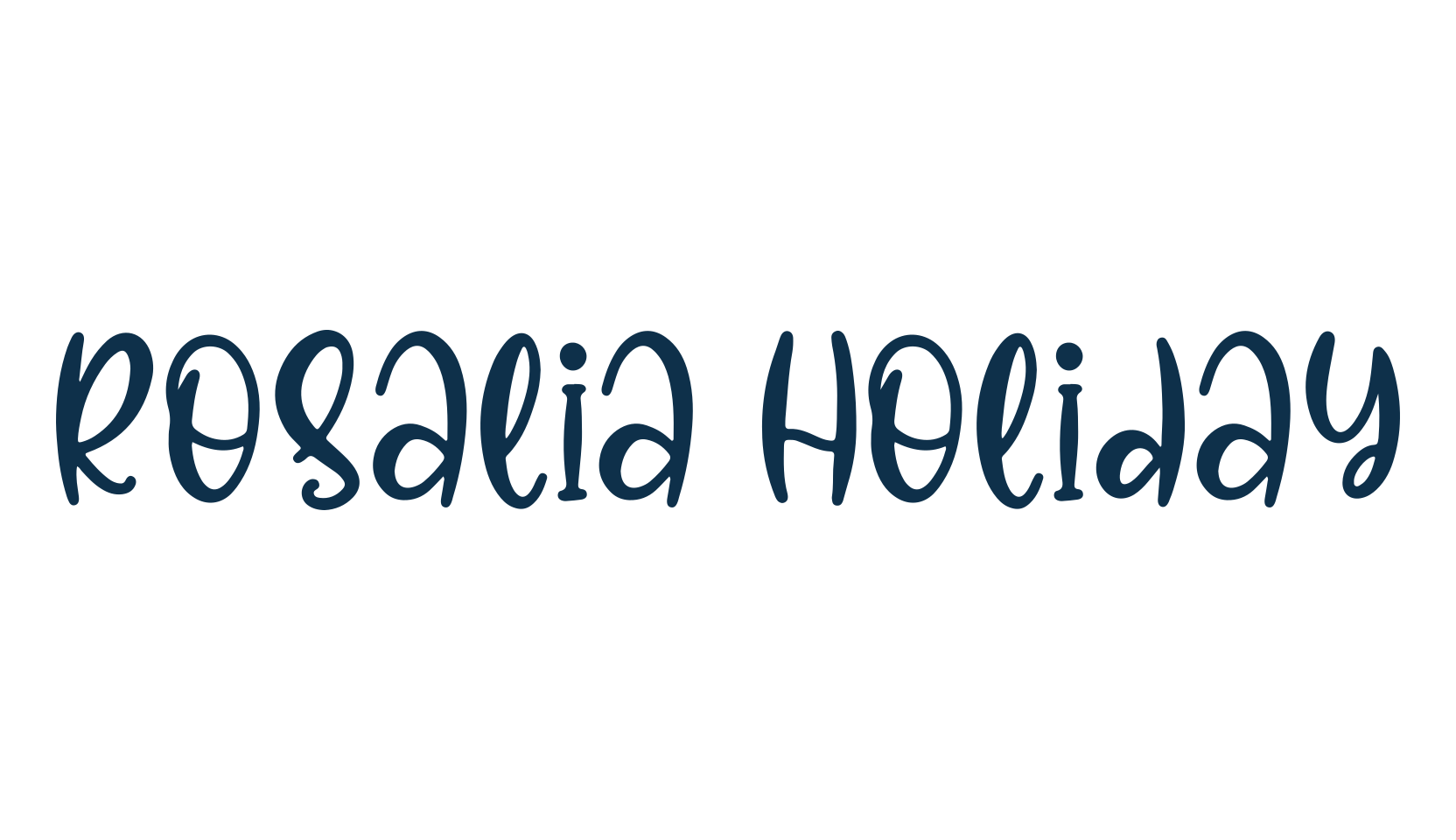 Rosalia Holiday, display market font preview