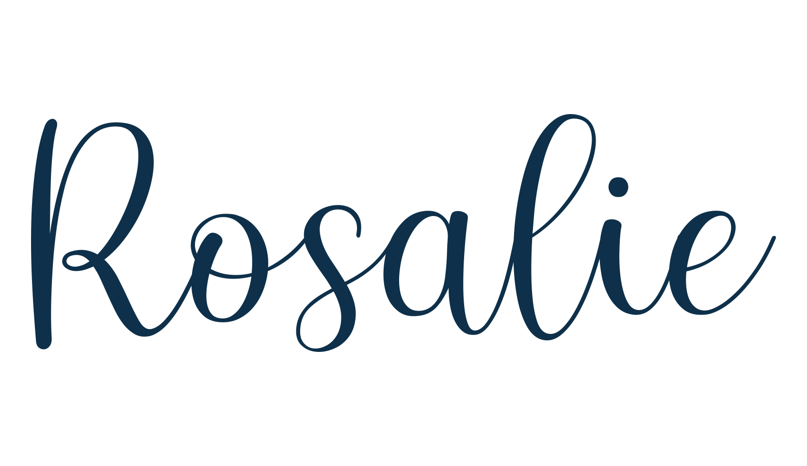 Rosalie, script calligraphy fancy decorative font preview