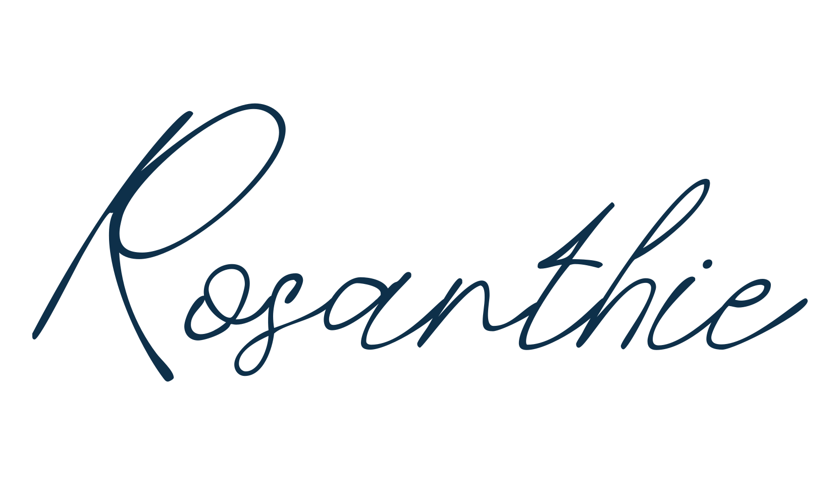 Rosanthie, handwriting font preview