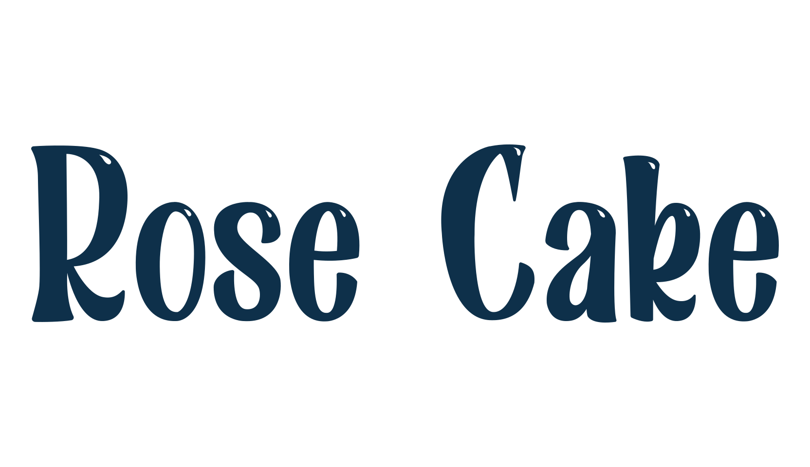 Rose Cake, various font preview
