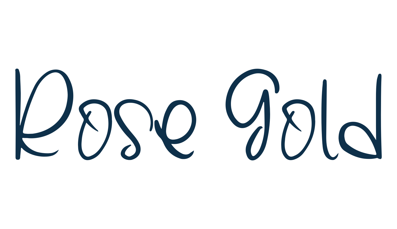 Rose Gold, fancy decorative font preview