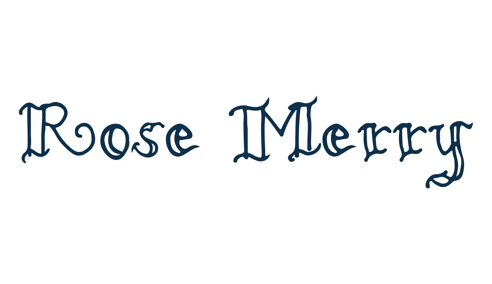 Rose Merry, various font preview