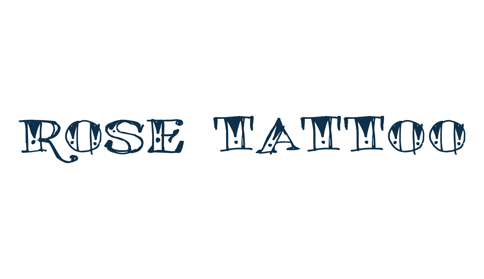 Rose Tattoo, various font preview