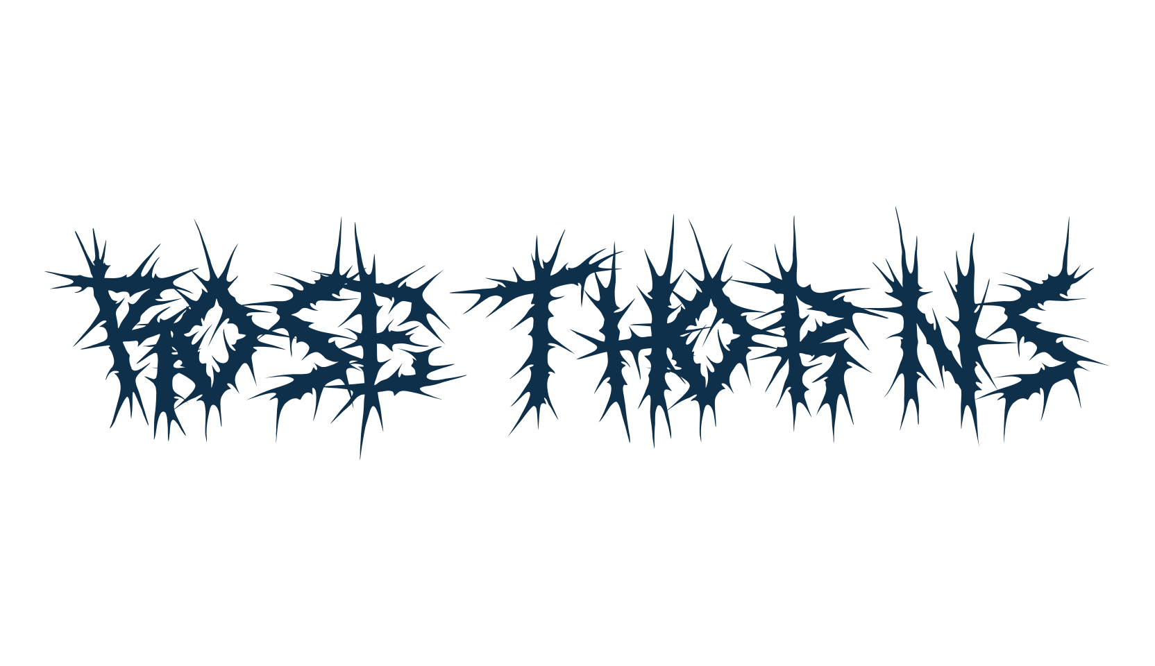 Rose Thorns, holiday halloween fancy decorative horror font preview