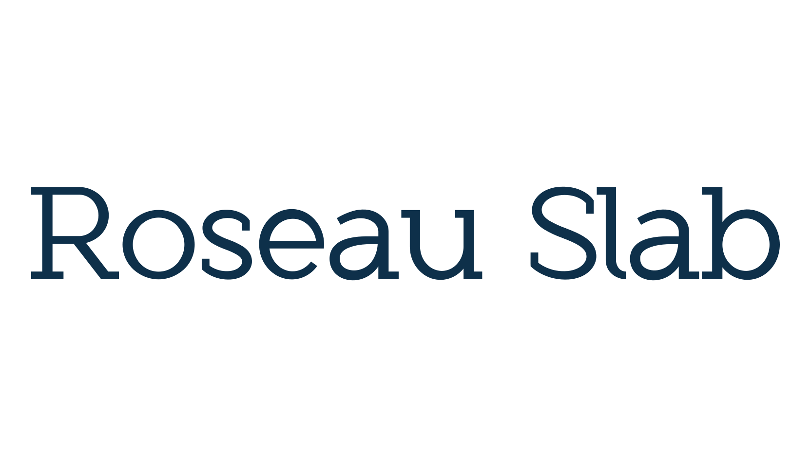 Roseau Slab, basic serif font preview