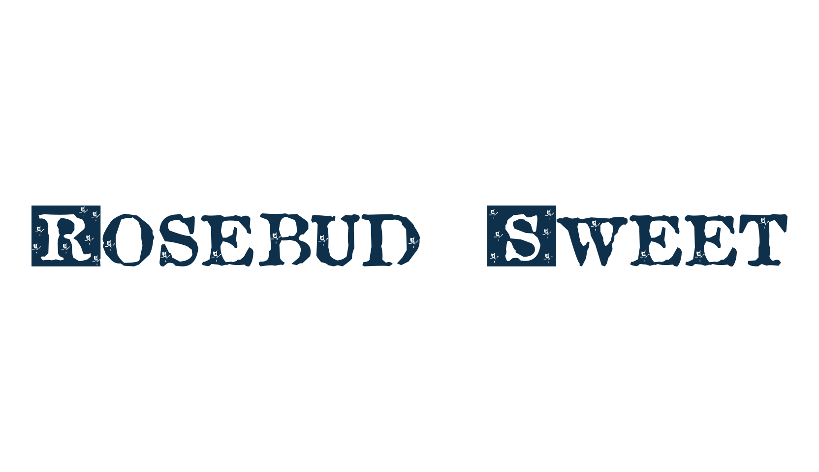 Rosebud Sweet, decorative font preview