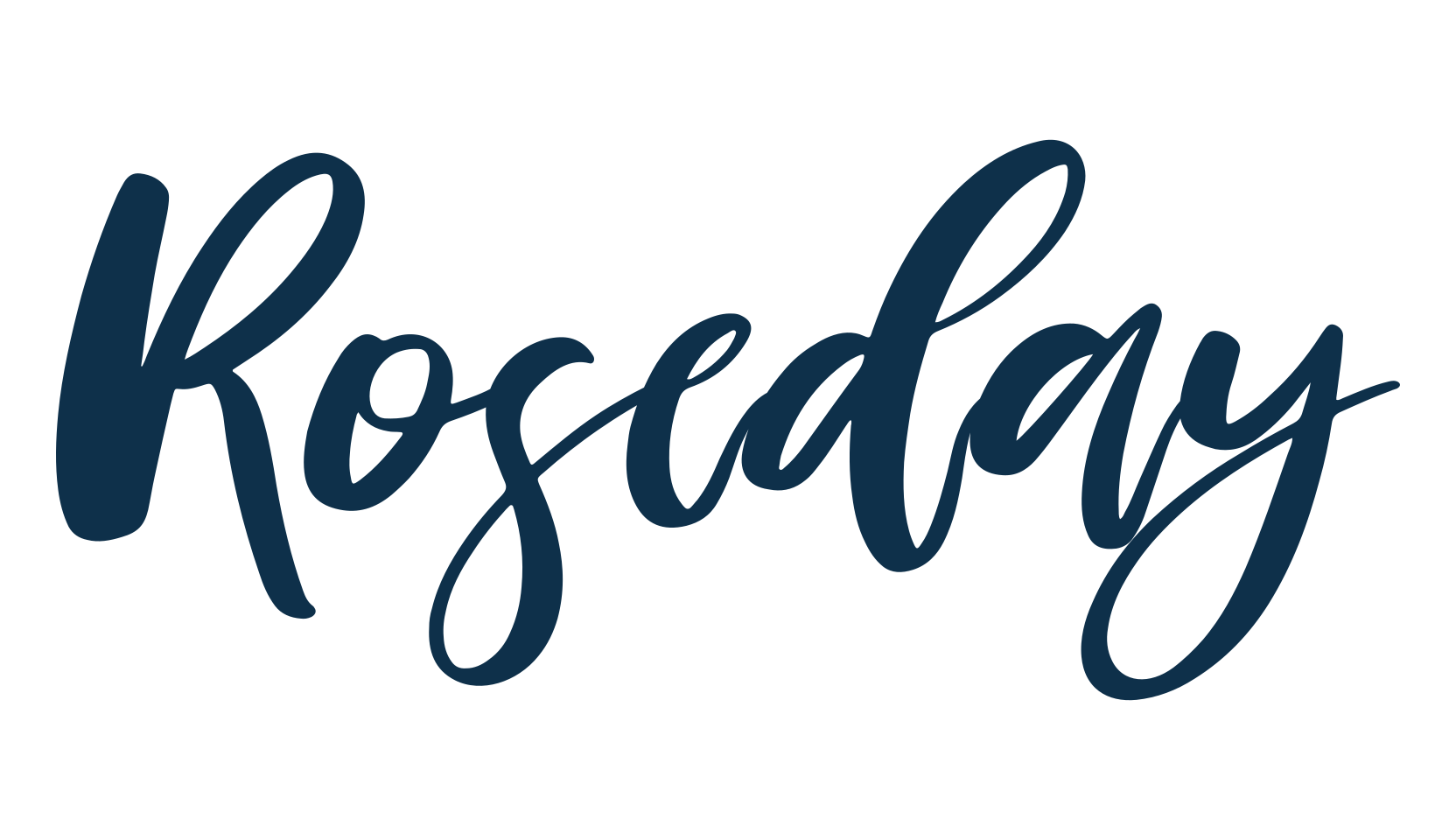 Roseday, handwriting font preview