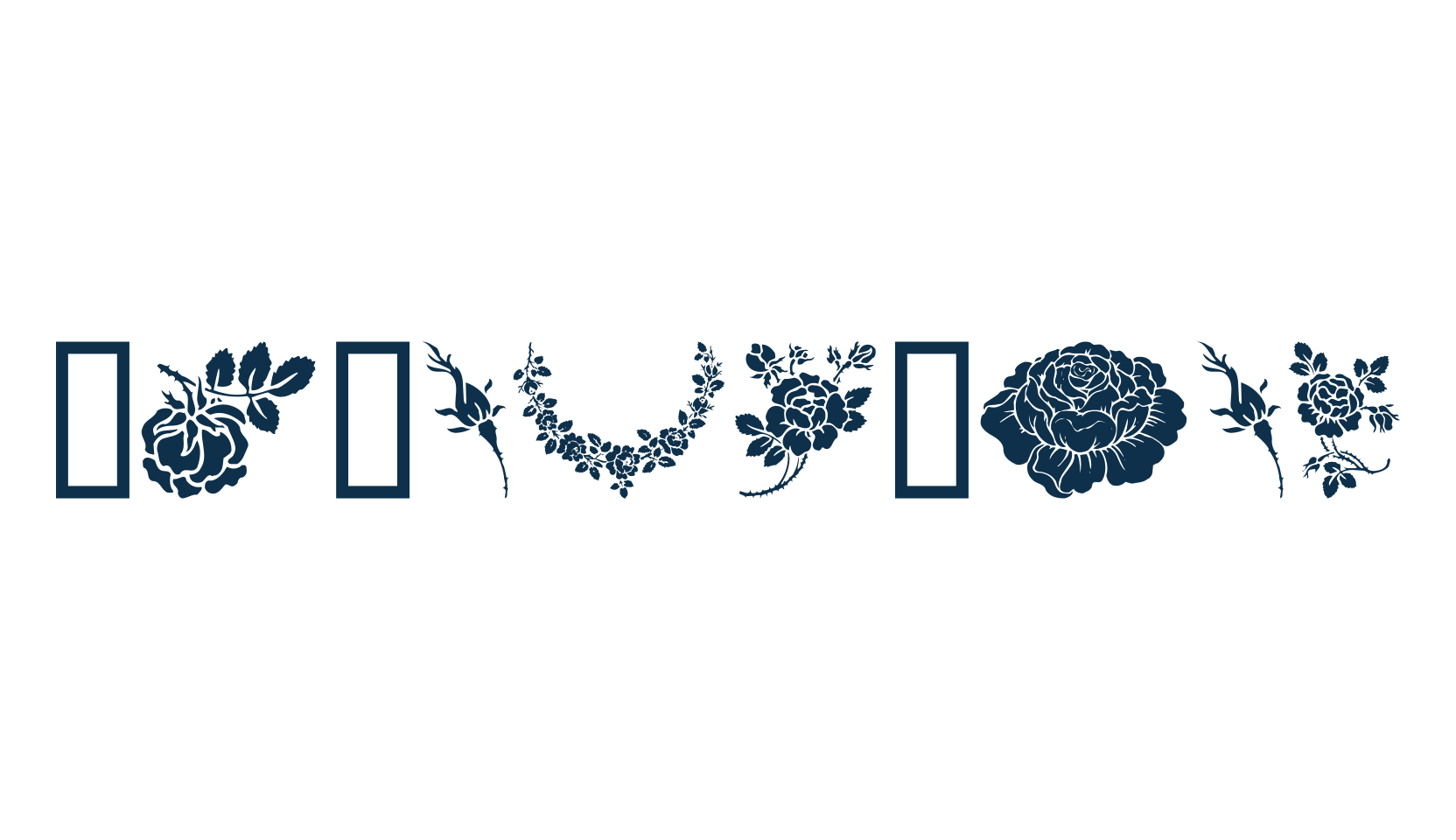 Rosegarden (rosegarden), fancy decorative font preview
