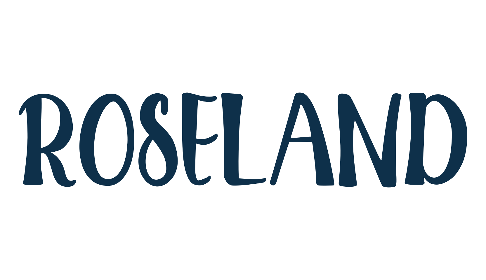 Roseland, various font preview