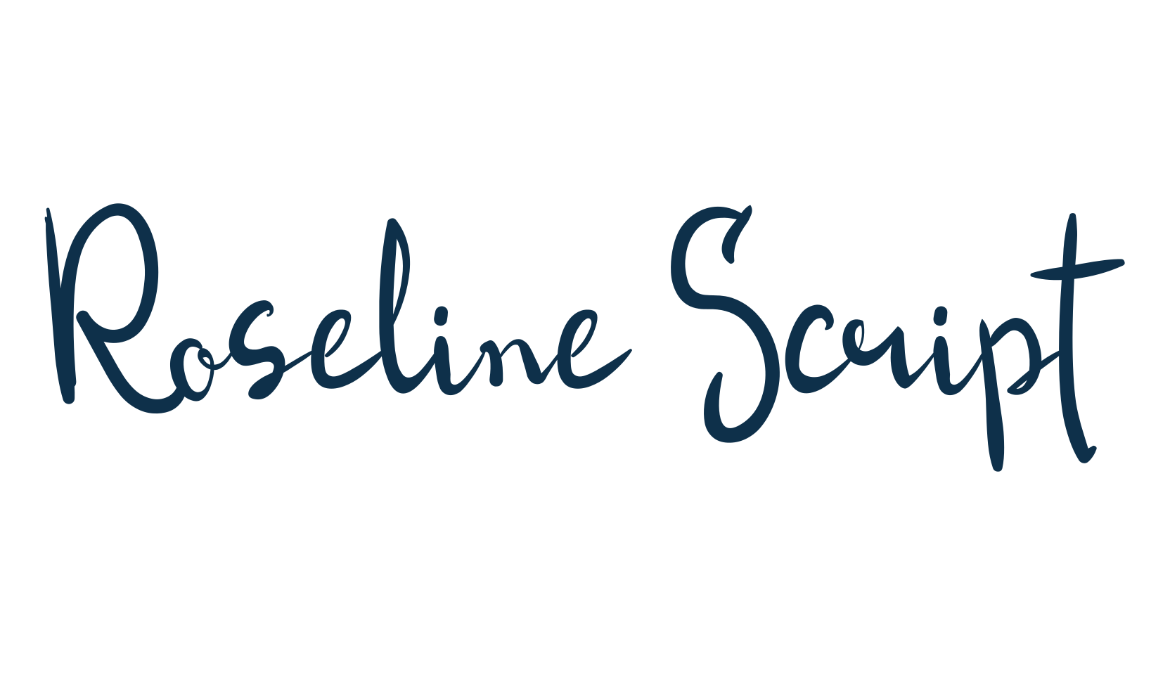 Roseline Script, script brush fancy decorative calligraphy font preview