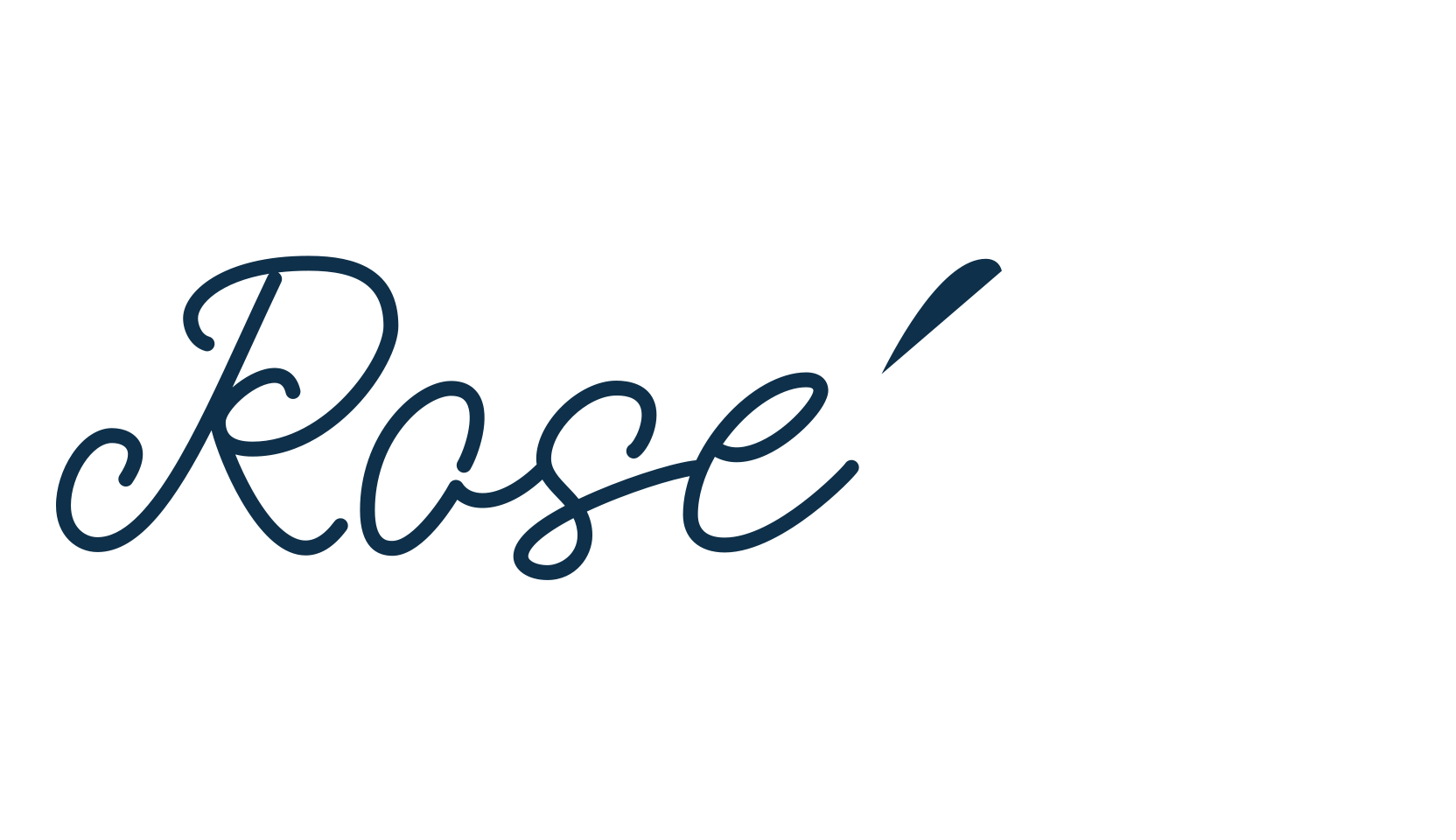 Roseline, handwriting font preview