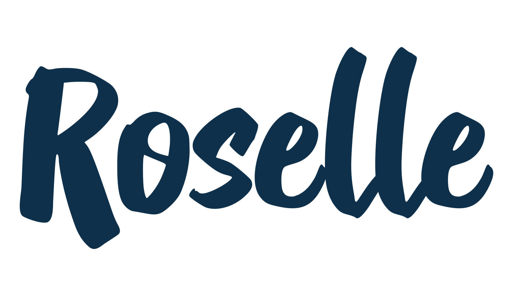 Roselle, brush font preview