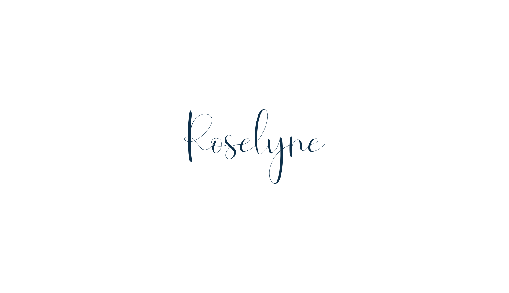 Roselyne, calligraphy font preview