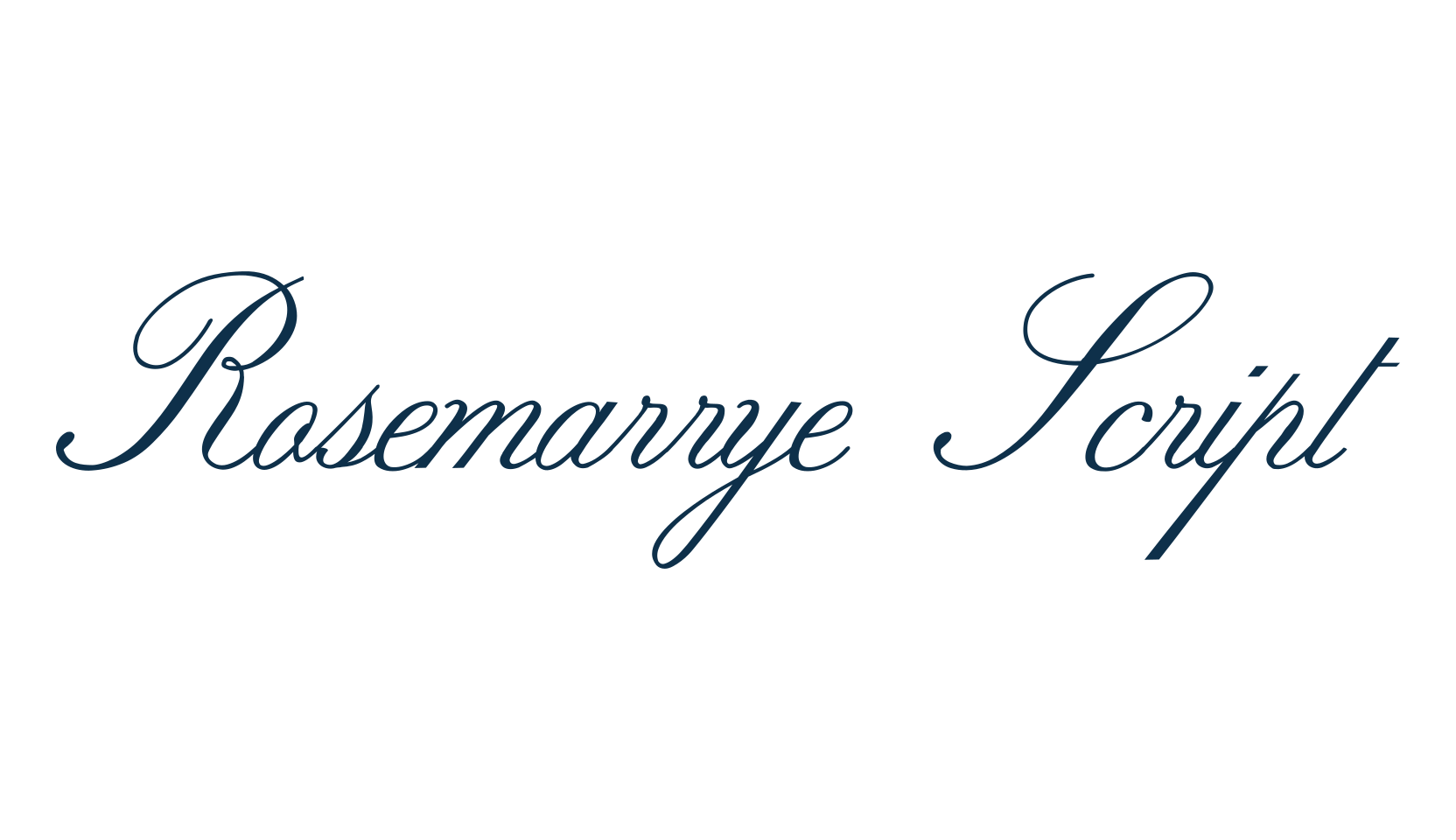 Rosemarrye Script, script calligraphy fancy decorative font preview