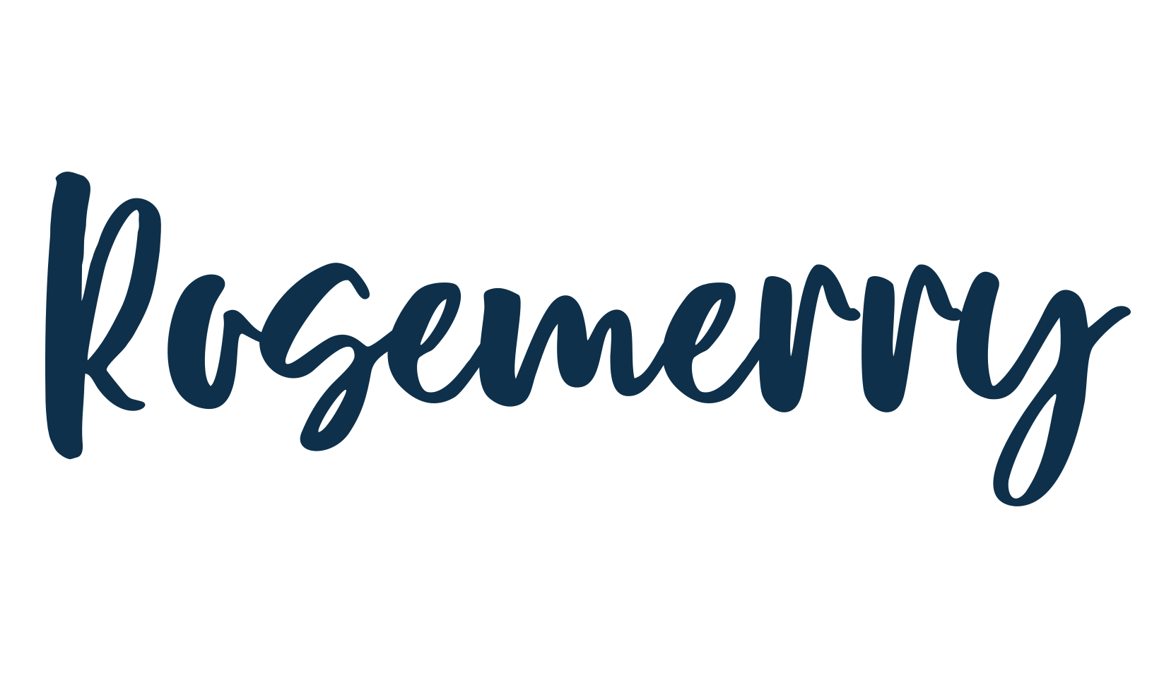 Rosemerry, brush font preview