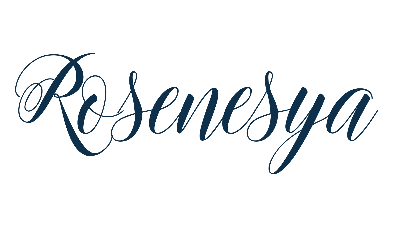 Rosenesya, script calligraphy fancy decorative font preview
