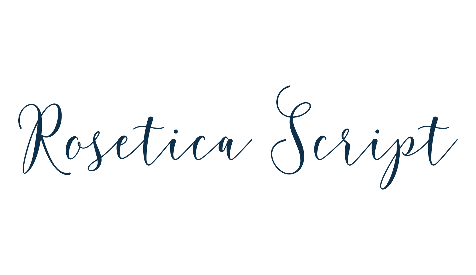 Rosetica Script, calligraphy font preview