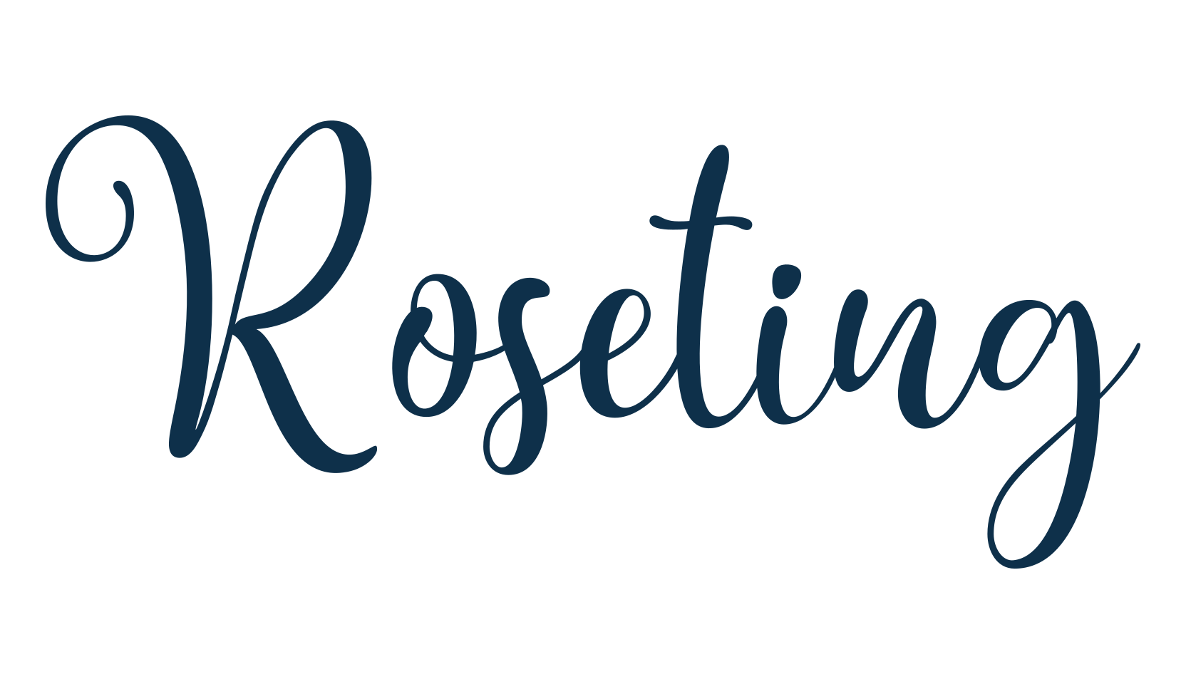 Roseting, script calligraphy fancy decorative font preview