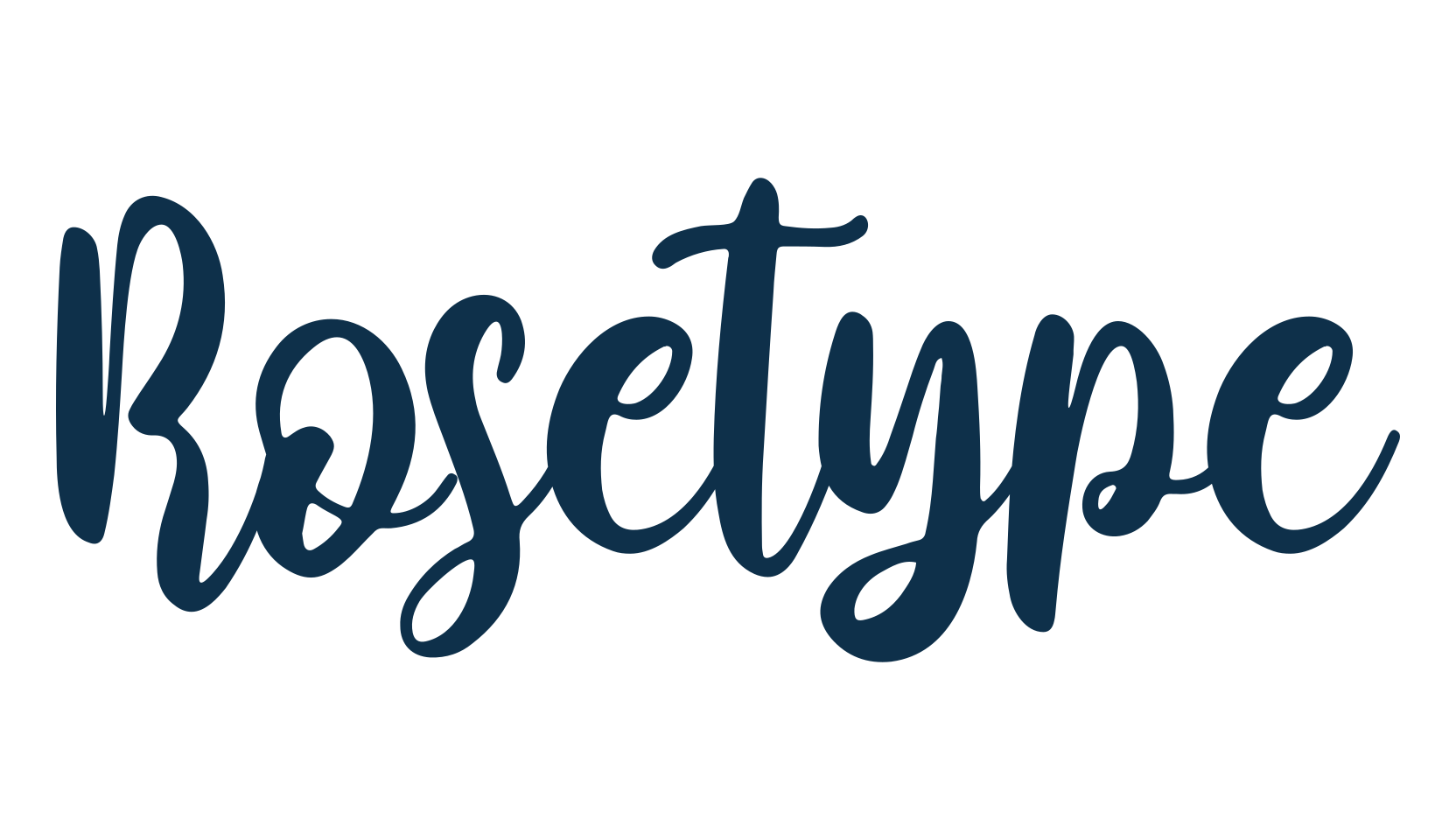 Rosetype, fancy decorative font preview