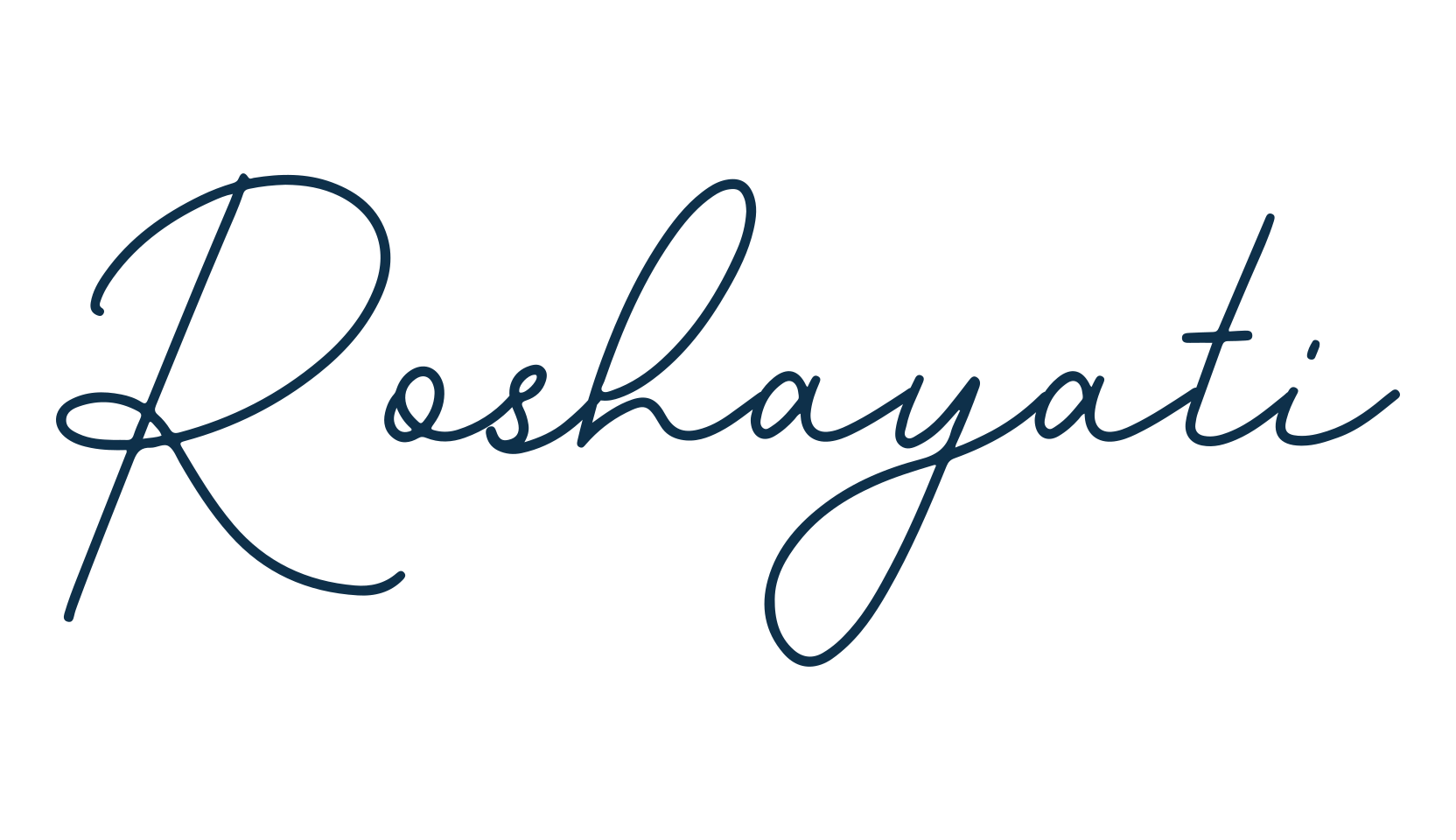 Roshayati, script handwritten fancy decorative calligraphy font preview